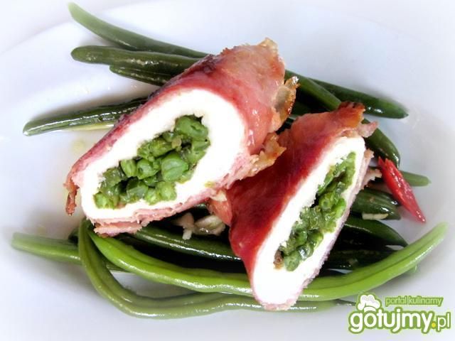 Roladki z fasolką szparagową