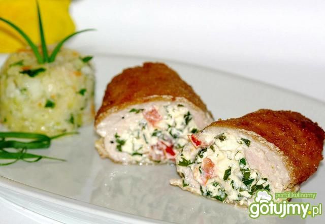 Roladki z fetą i pomidorem