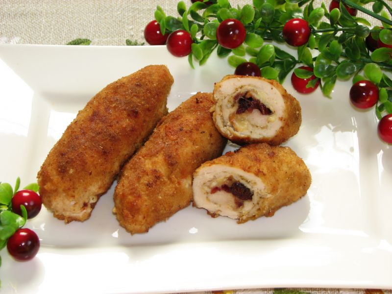 Roladki z indyka z żurawiną i oscypkiem
