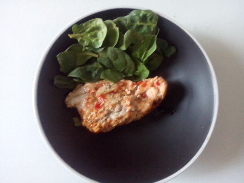 Roladki z indyka ze szpinakiem