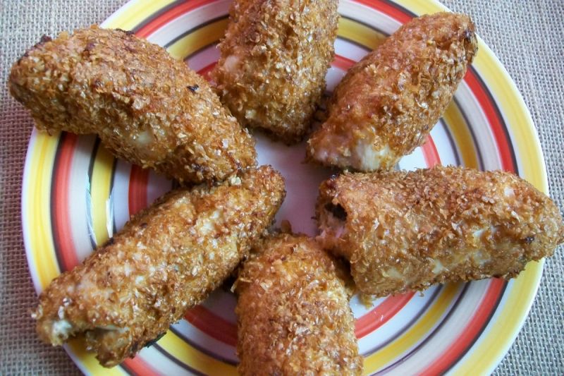 Roladki z kaniami panierowane w otrębach