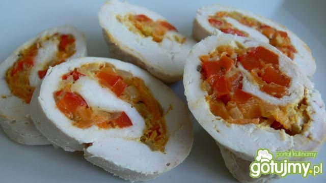 Roladki z kurczaka na parze Roladki z kurczaka na parze