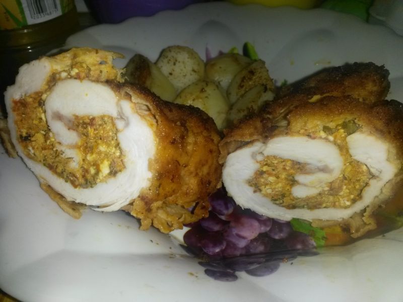 Roladki z kurczaka z bazylią