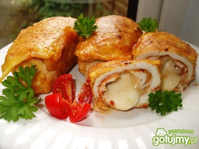 Roladki z kurczaka z dwoma serami