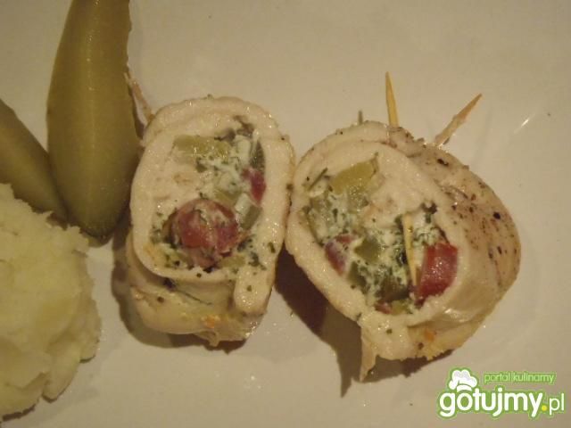 Roladki z kurczaka z farszem z fety