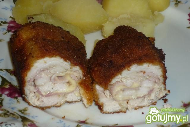 Roladki z kurczaka z serem i szynką Roladki z kurczaka z serem i szynką