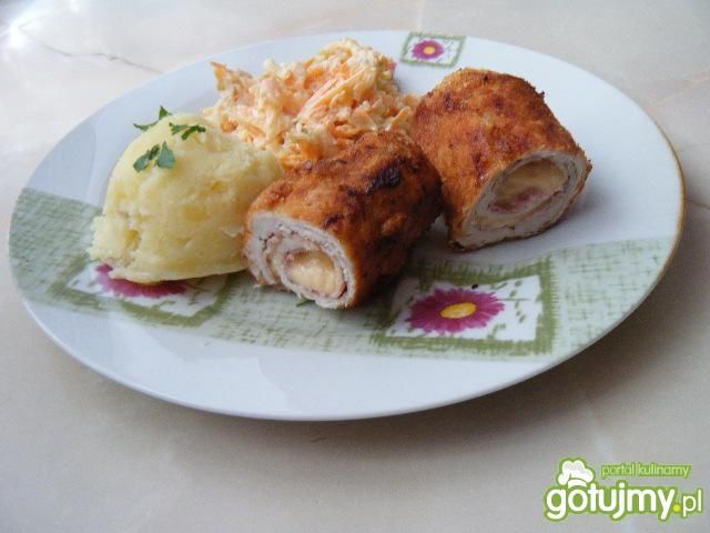 Roladki z kurczaka z szynką i serem Roladki z kurczaka z szynką i serem