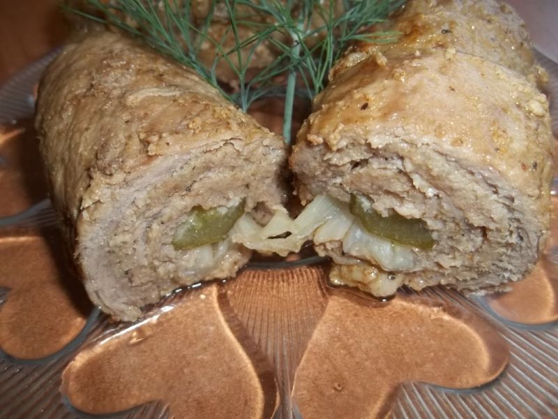 Roladki z mielonym i ogórkiem