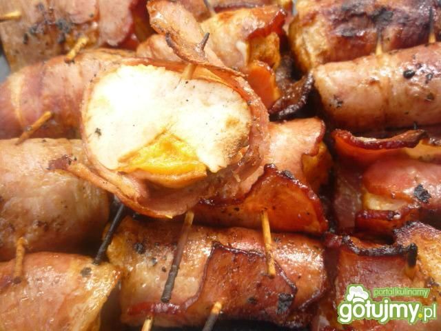 Roladki z morelą z grilla