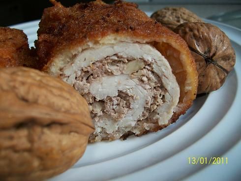 Roladki z orzechami i chrzanem