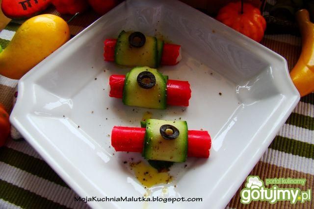 Roladki z paluszków krabowych  Roladki z paluszków krabowych