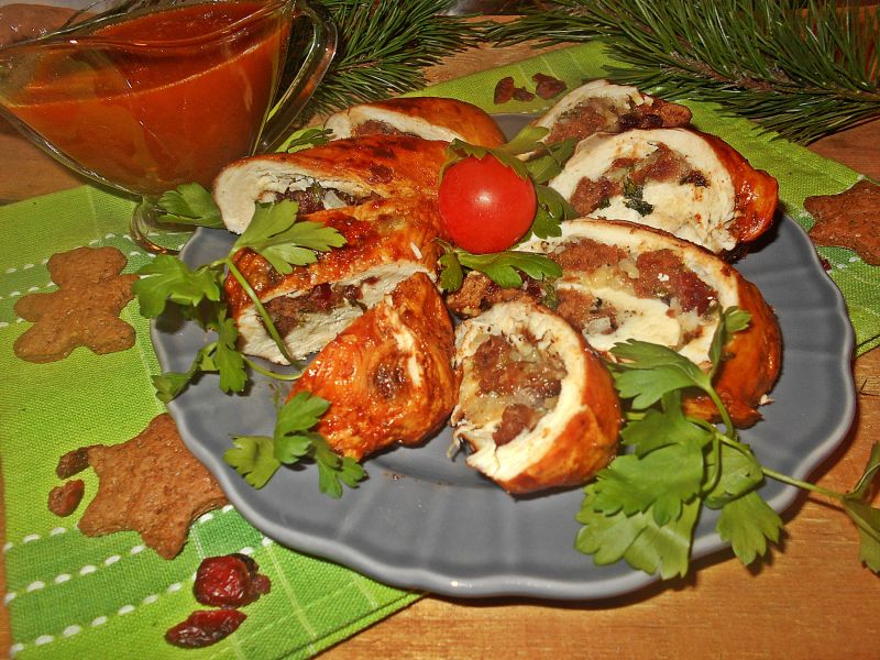 Roladki z piernikowo-żurawinowym nadzieniem