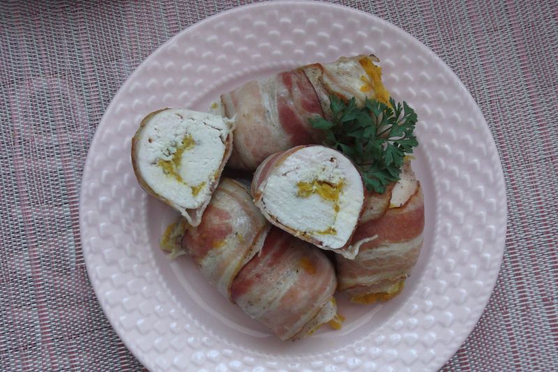 Roladki z piersi kurczaka z dynią