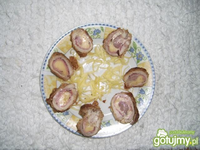 Roladki z serem i szynką Roladki z serem i szynką