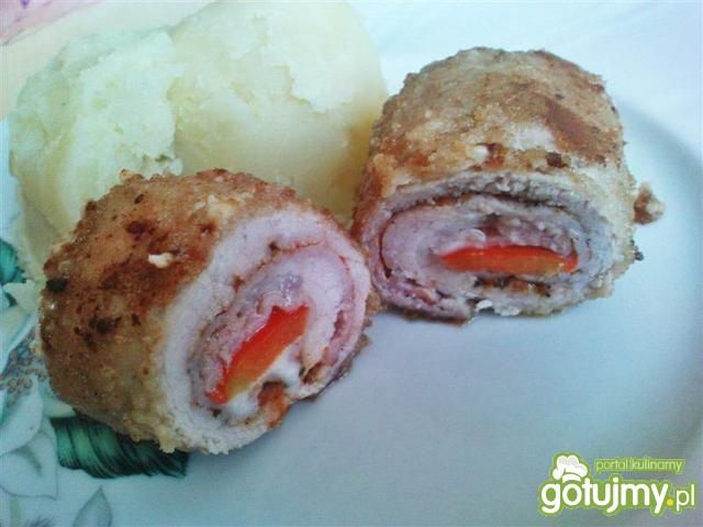 Roladki z serkiem topionym i papryką Roladki z serkiem topionym i papryką