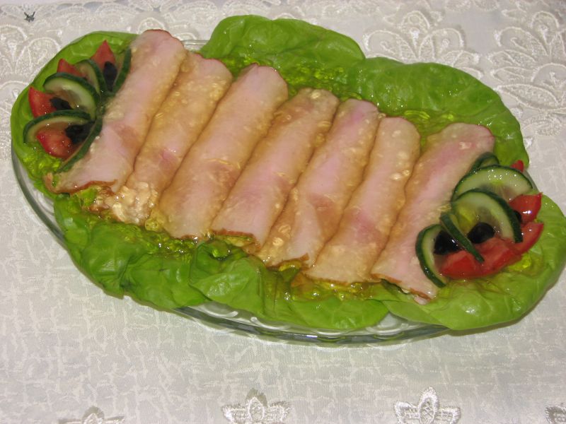 Roladki z szynki w galarecie