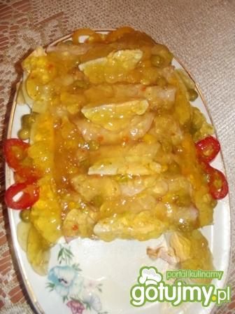 Roladki z szynki w galarecie z kremem