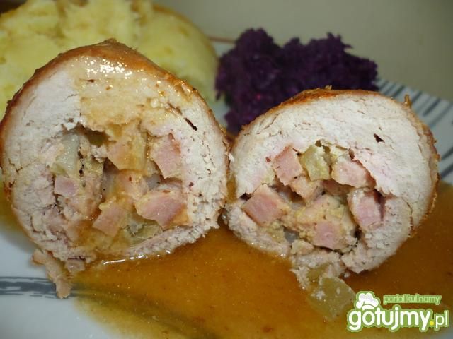 Roladki z szynki w sosie  Roladki z szynki w sosie