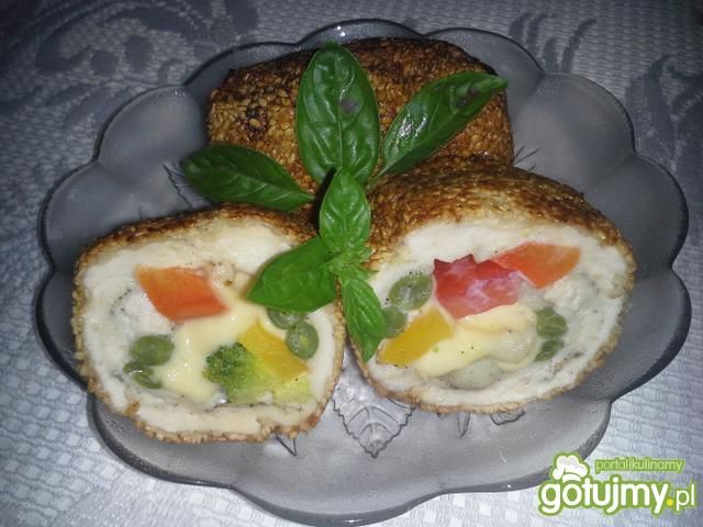 Roladki z warzywami w sezamie