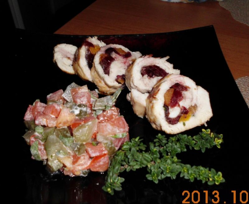 Roladki z żurawiną i morelami