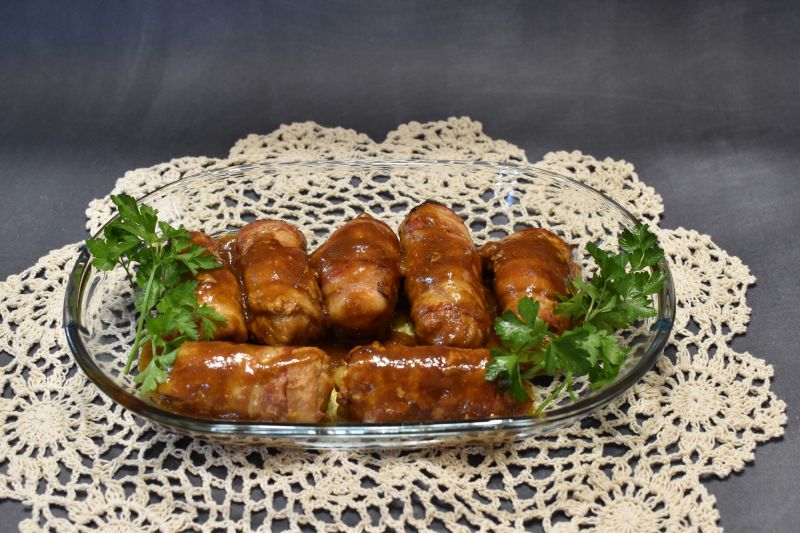 Roladki ze schabu w boczku