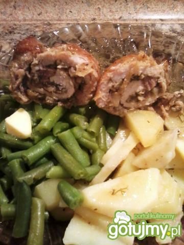 Roladki ze schabu z pieczarkami