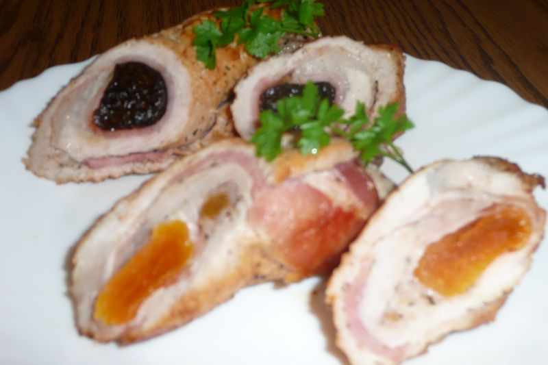 Roladki ze śliwką i morelą