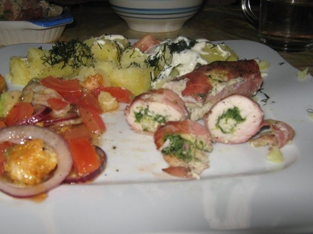 Roladki ze szpinakiem i szynką parmeńską