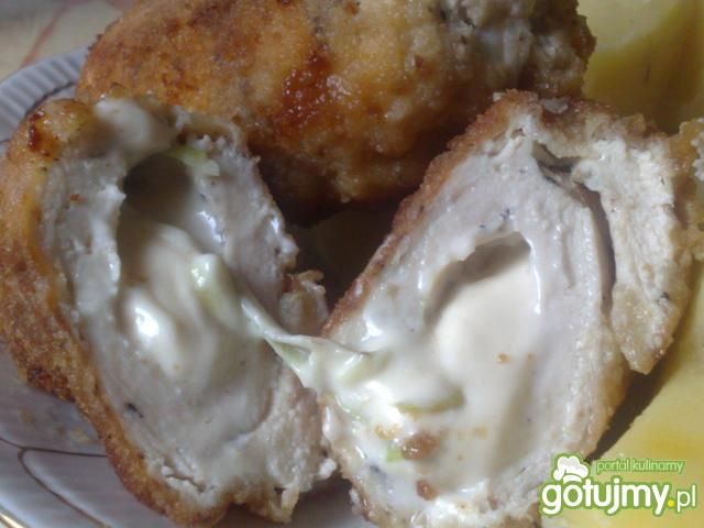 Rolady drobiowe z serem topionym i porem Rolady drobiowe z serem topionym i porem