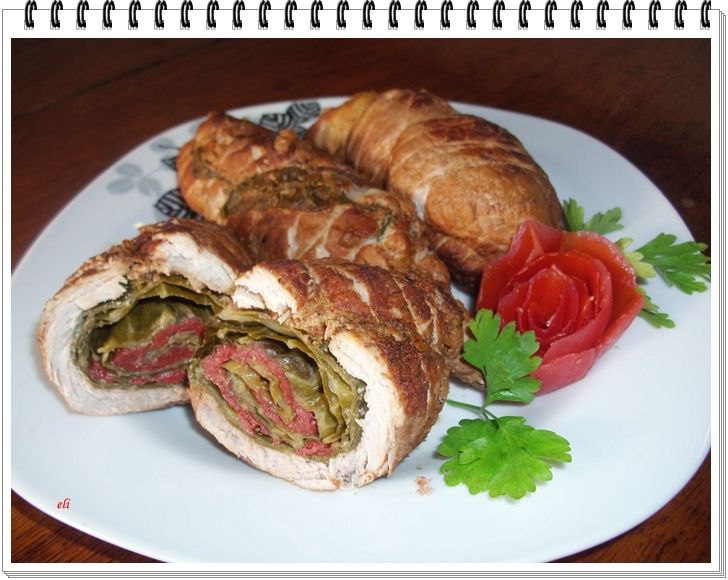 Rolady Eli faszerowane młodą kapustą i pomidorami 