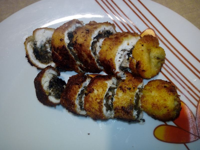 Rolaski drobiowe z grzybami suszonymi