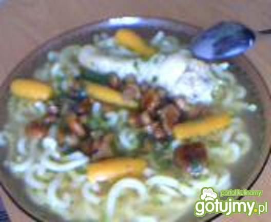 Rosół drobiowy z kurkami Rosół drobiowy z kurkami