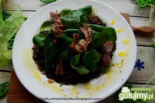 Roszponka z dzikim ryżem i indykiem 