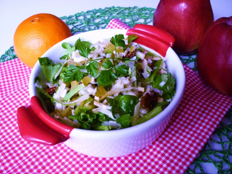 Roszponka z suszonymi pomidorami 