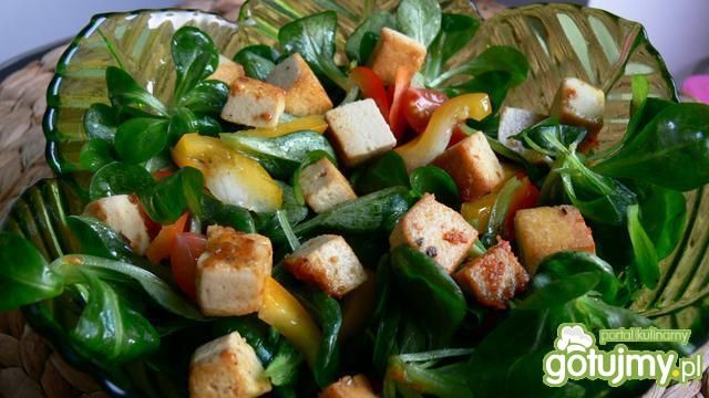 Roszponka ze smażonym tofu Roszponka ze smażonym tofu