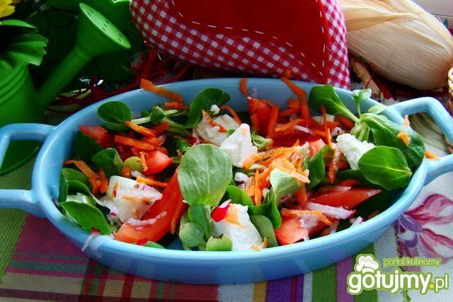 Roszpunka na kolorowo z serem feta