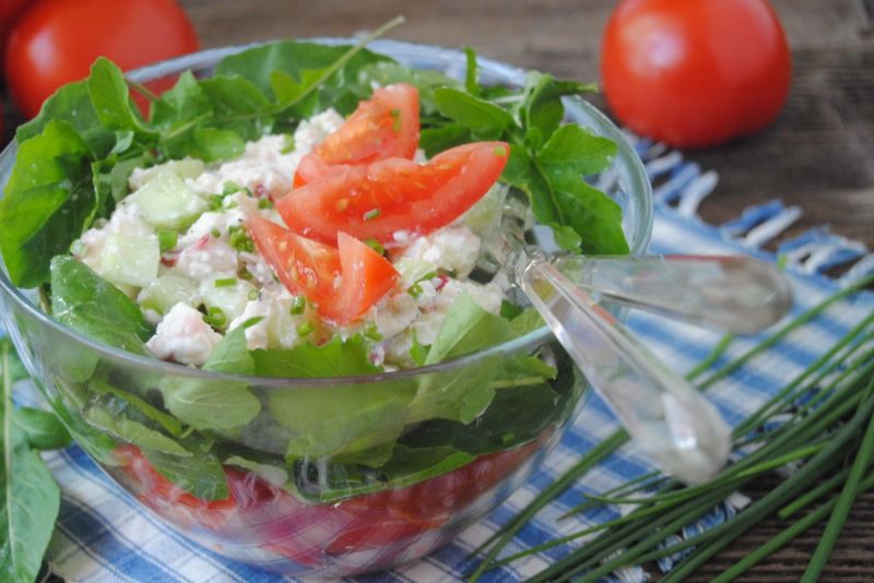 Rukola z twarożkiem