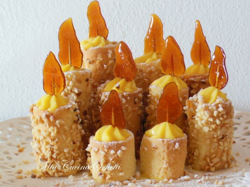 Rurki-świeczki z kremem i karmelem