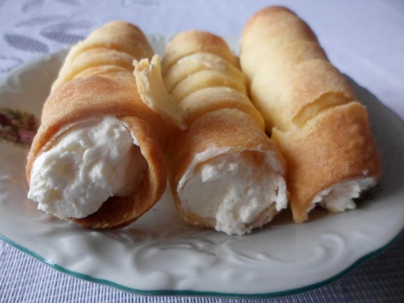 Rurki z kremem z mascarpone  Rurki z kremem z mascarpone