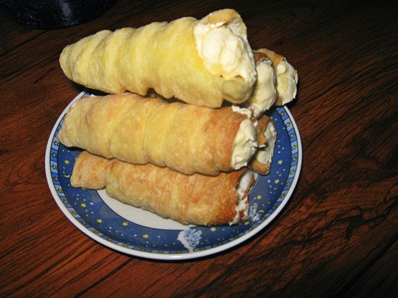 Rurki z kremem budyniowym Rurki z kremem budyniowym