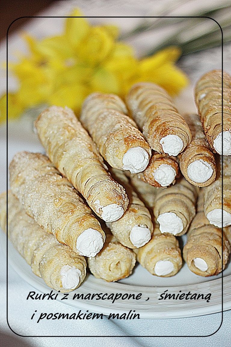 Rurki ze śmietaną i serem mascarpone 