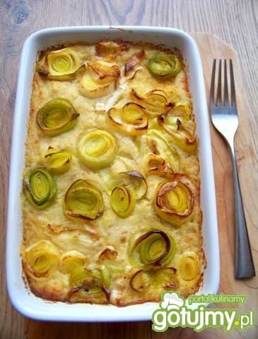 Ruska lasagne z porami Ruska lasagne z porami