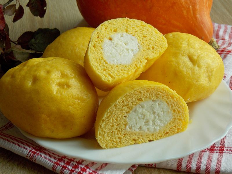 Ruskie pampuchy z dynią Ruskie pampuchy z dynią