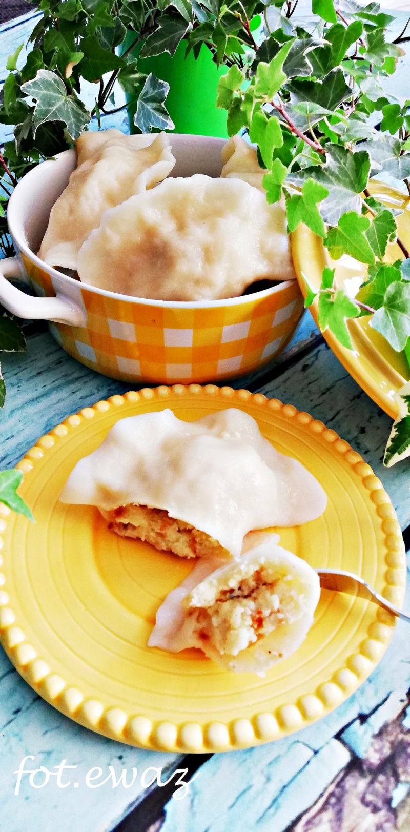 Pierogi ruskie z kleikiem ryżowym Pierogi ruskie z kleikiem ryżowym