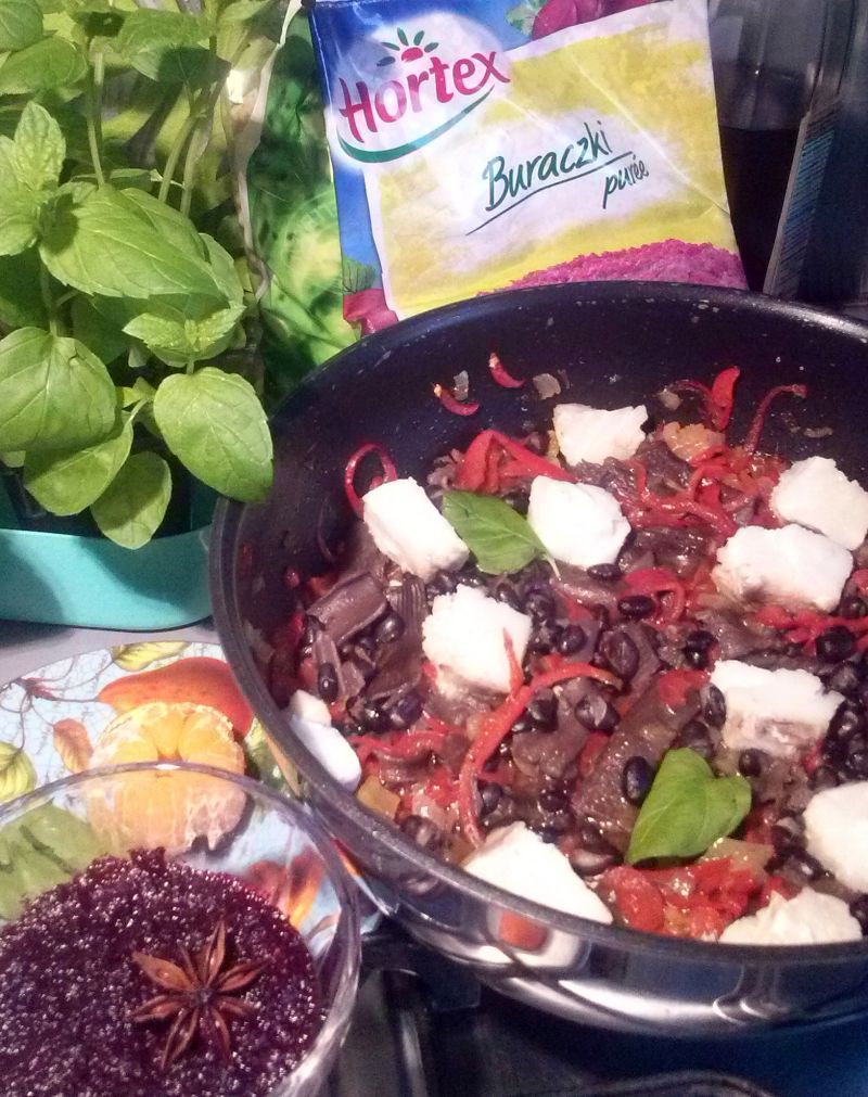 ryba dziwaczka w słodkich buraczkach