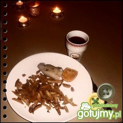 Ryba pieczona w pomarańczowym grzańcu