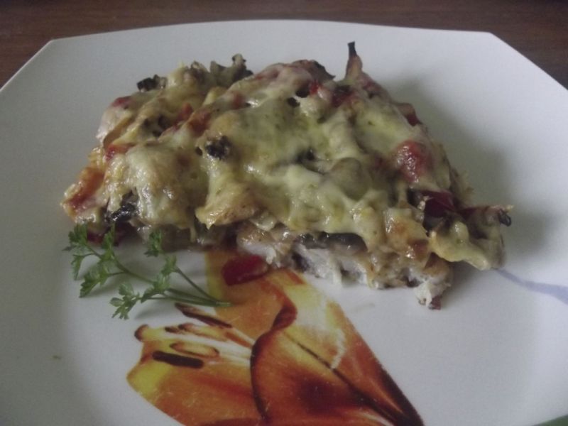 Ryba z pieczarkową kołderką