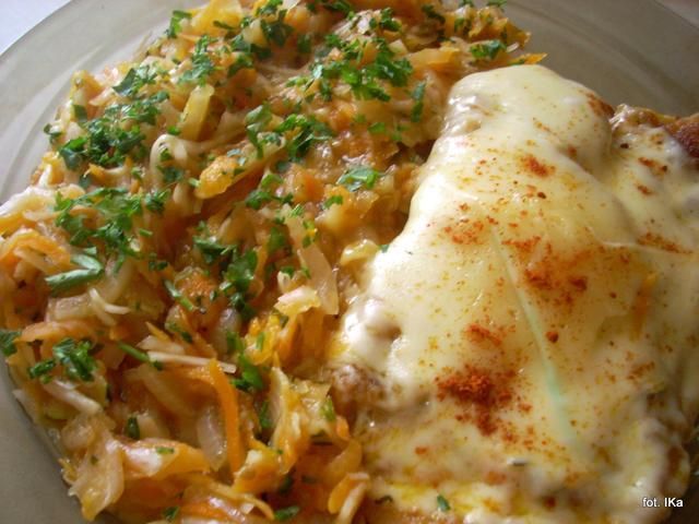 Ryba z serem na kapuście Ryba z serem na kapuście