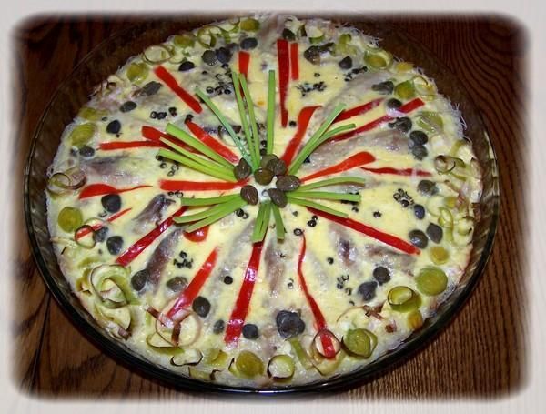 Ryba zapiekana na makaronie ryżowym