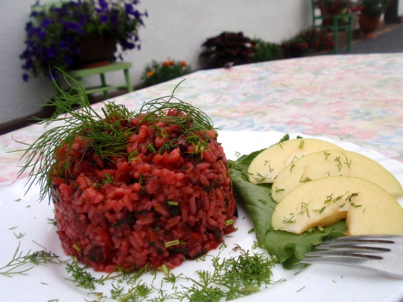 Ryż na ciepło z botwinką Ryż na ciepło z botwinką